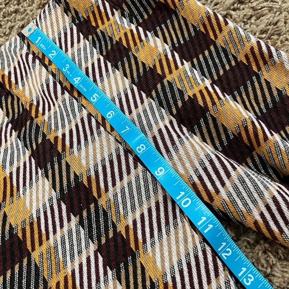 Free People Clean Crop Flare Pants Women's Size 0 Yellow Plaid Elastic Waist - Picture 9 of 9